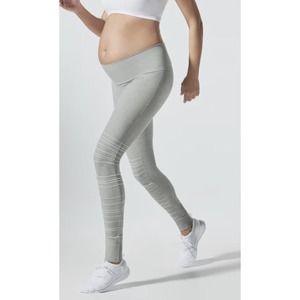 BLANQI Leggings XL Sport Support Gray Hipster Cuffed Seamless Compression NEW